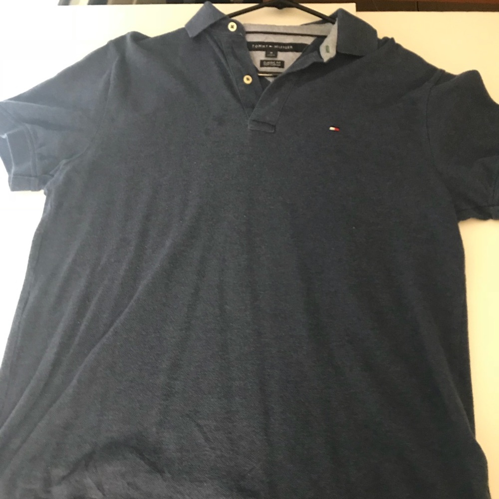 Blue polo shirt